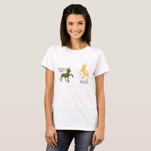 Metal-Horned Unicorn Couple - Cuprum and Timam T-Shirt