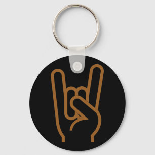 Metal Horns Key Ring