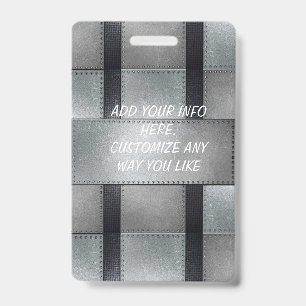 Metal Inspired Employee Badge ID Badge