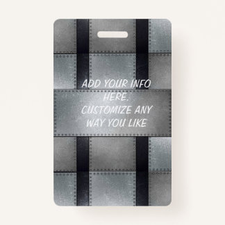 Metal Inspired Employee Badge ID Badge