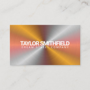 Metal Iridescent Modern Business Card