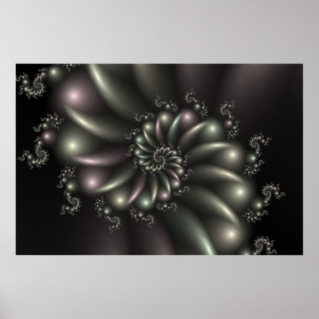 Metal Julia Fractal Poster (Front)