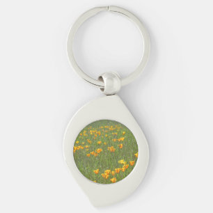 Metal Keychain California Poppies