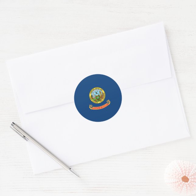 Metal Keychain Classic Round Sticker (Envelope)