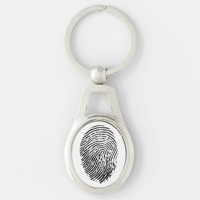 Metal Keychain: Finger Print Key Ring (Front)