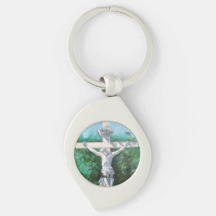 Metal Keychain John 3:16 faith church pastor 
