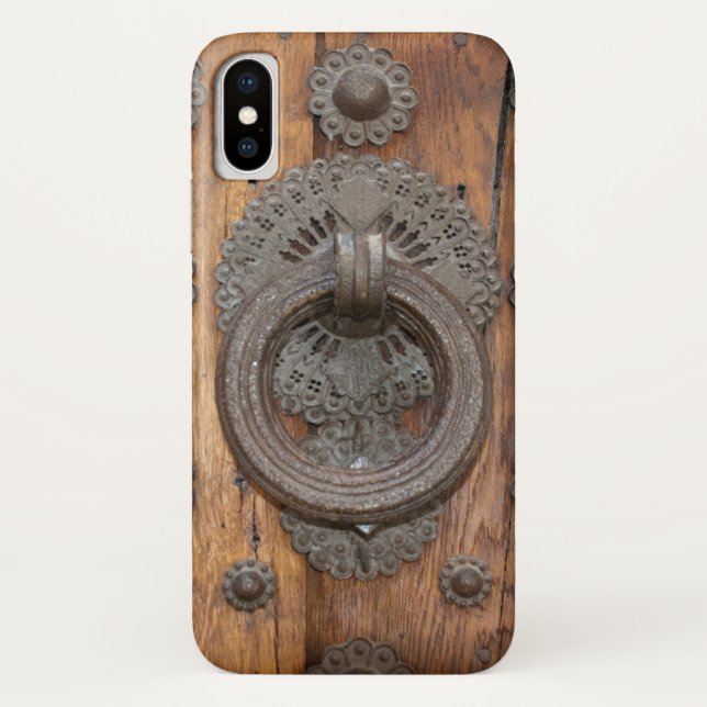 Metal Knocker on Old Wooden Door Case-Mate iPhone Case (Back)