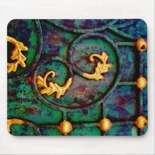 Metal Leaves Mouse Pad