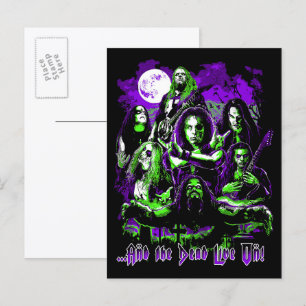 Metal Legends The Dead Live On Gothic Postcard