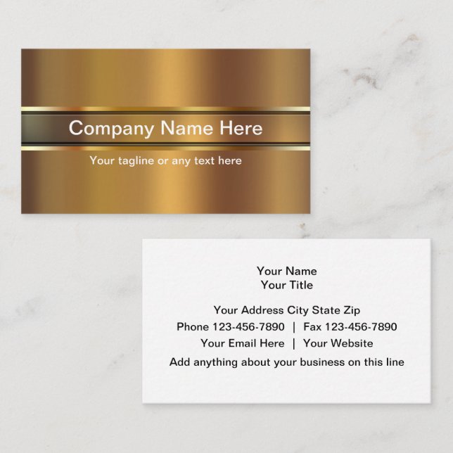 Metal Look Business Cards (Front/Back)