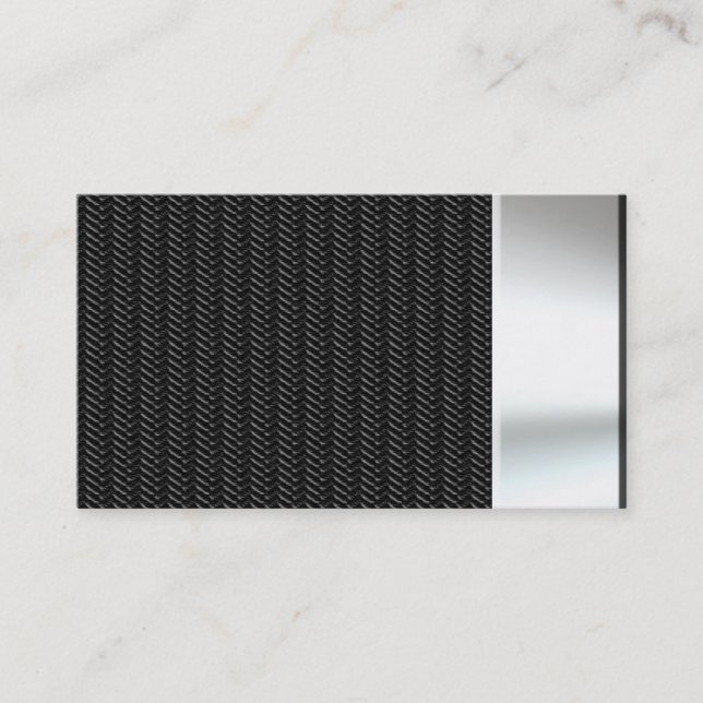 Metal Look Carbon Fibre Business Cards (Front)