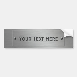 Metal Look custom bumpersticker Bumper Sticker