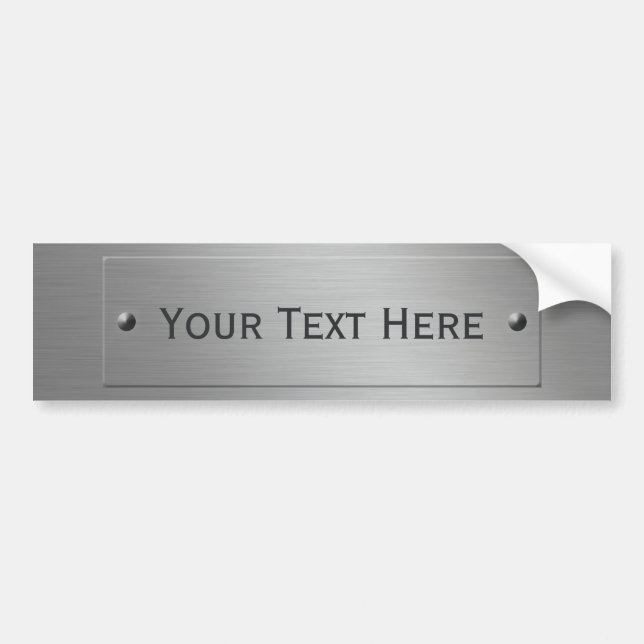 Metal Look custom bumpersticker Bumper Sticker (Front)