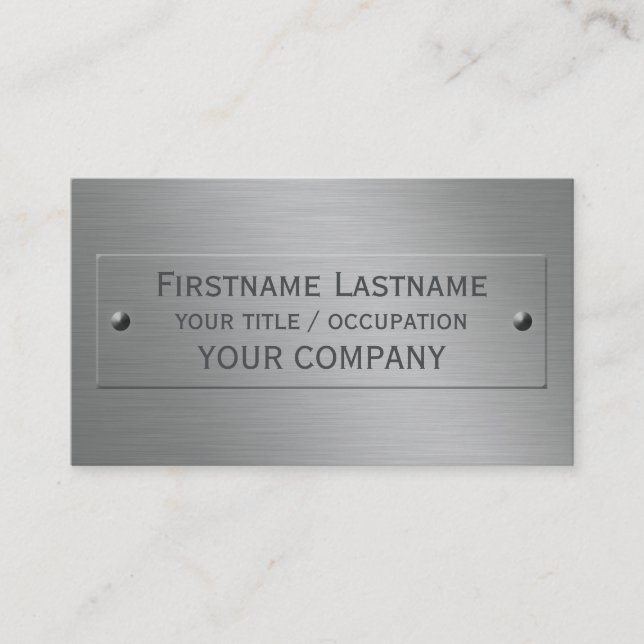 Metal Look custom business cards (Front)