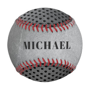 Metal Look custom monogram baseball