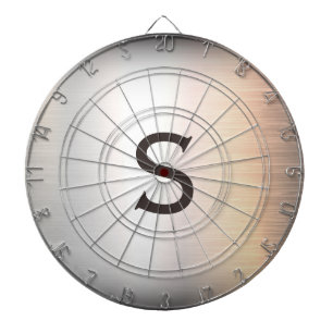 Metal Look custom monogram dart board with darts