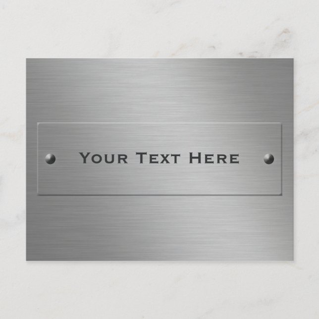 Metal Look custom postcard (Front)