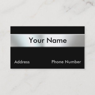Metal Look Nameplate Business Cards