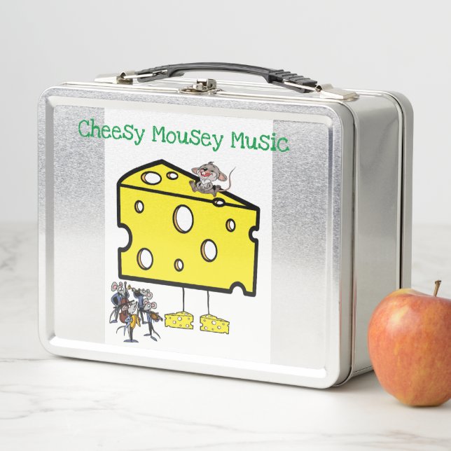 Metal Lunch Box Cheesy Mousey Music Lunch Dinner  (In Situ)
