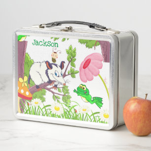 Metal Lunch Box Chick Possum Frog  Lunch Dinner 