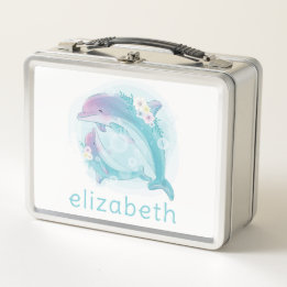 METAL LUNCHBOX : DOLPHINS