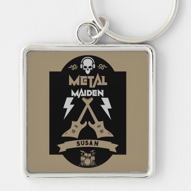 Metal Maiden Music Key Ring (Front)