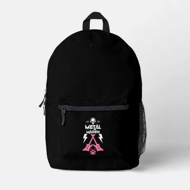 Metal Maiden Music Printed Backpack (Front)