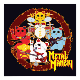 Metal Maneki Photo Print