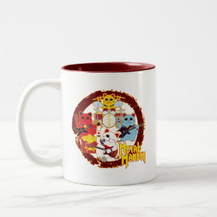 Metal Maneki Two-Tone Coffee Mug