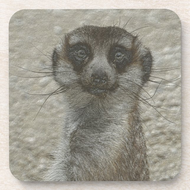 metal meerkat coaster (Front)