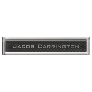 Metal Mesh & Chrome Frame Nameplate