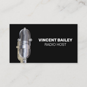 Metal Microphone   Radio Host   Podcast  Business Card