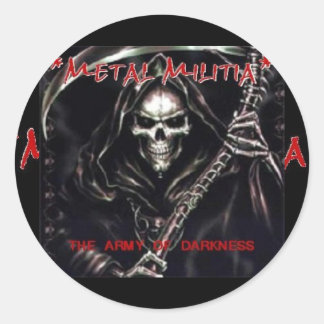 Metal Militia Logo, Metal Militia Classic Round Sticker