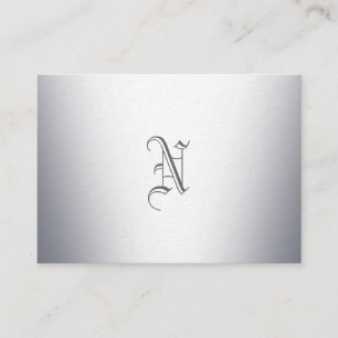 Metal Monogram Business Card