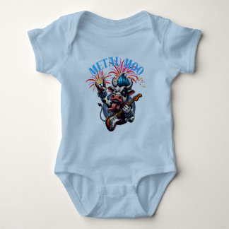    Metal Moo-d – Rockin' Cow with a Guitar Baby Bodysuit
