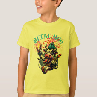     Metal Moo-d – Rockin' Cow with a Guitar T-Shirt