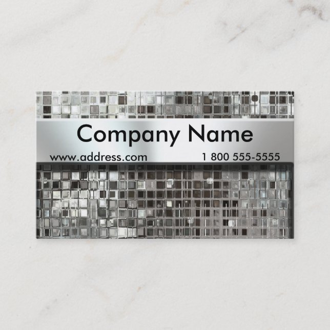 Metal Mosaic And Nameplate Business Cards (Front)