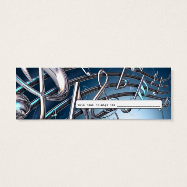 Metal Musical Notes Abstract (Back)