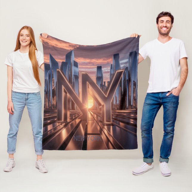 Metal New York Fleece Blanket (In Situ)