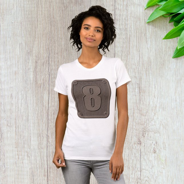 Metal Number Eight Womens T-Shirt (Creator Uploaded)