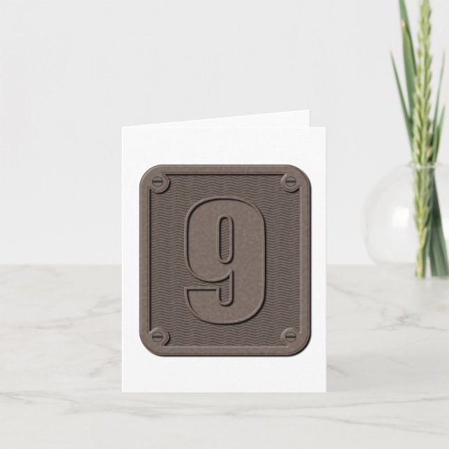 Metal Number Nine Note Cards (Creator Uploaded)