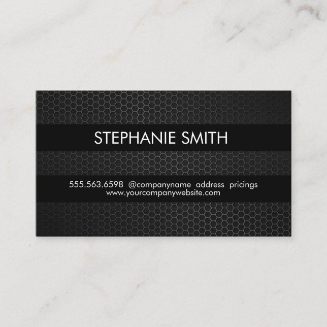 Metal Pattern Business Card (Front)