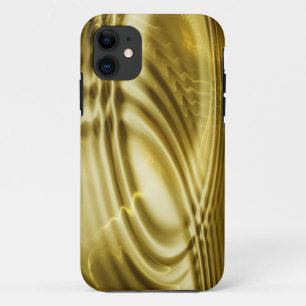 metal pattern design - golden waves iPhone 11 case