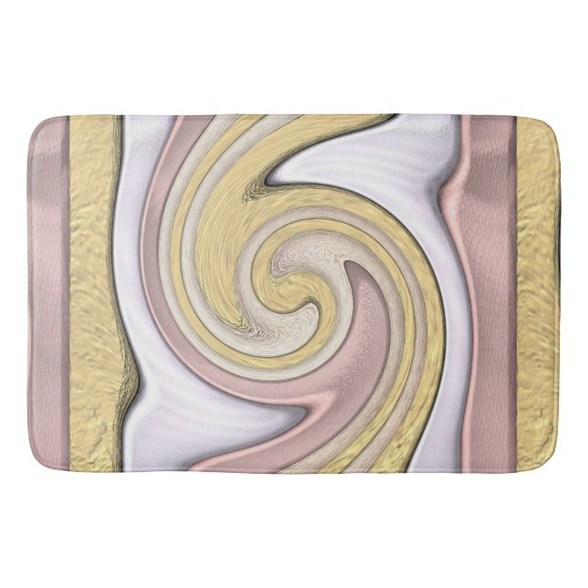 Metal pattern with shine bath mat (Front)