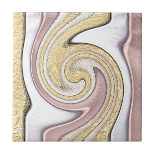 Metal pattern with shine ceramic tile (Front)