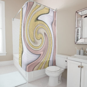 Metal pattern with shine shower curtain