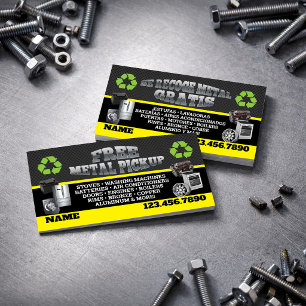 Metal Pick up Business Cards - English-Spanish