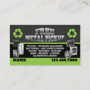 Metal Pick up Business Cards - English-Spanish