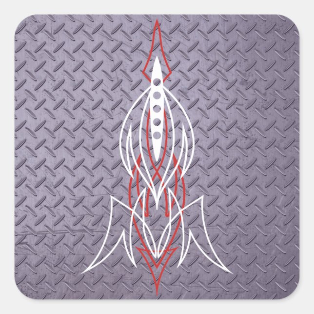 Metal Pinstriping Square Sticker (Front)