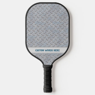 Metal Plate with Custom Words Pickleball Paddle